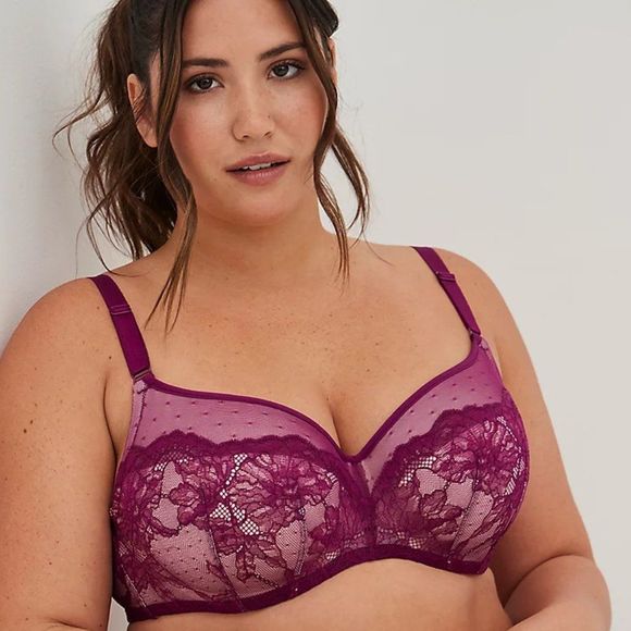 torrid Other - NWT Torrid 40DD Back-Smoothing Balconette Bra - Dotted Lace Purple